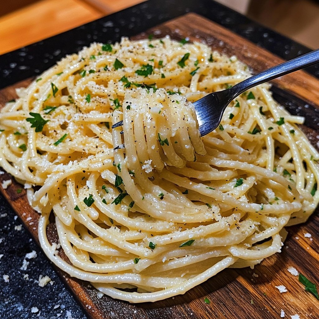 Spaghetti mit Zitronen-Knoblauch-Öl