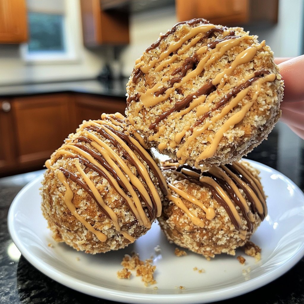 Protein Bällchen mit Haselnussmus
