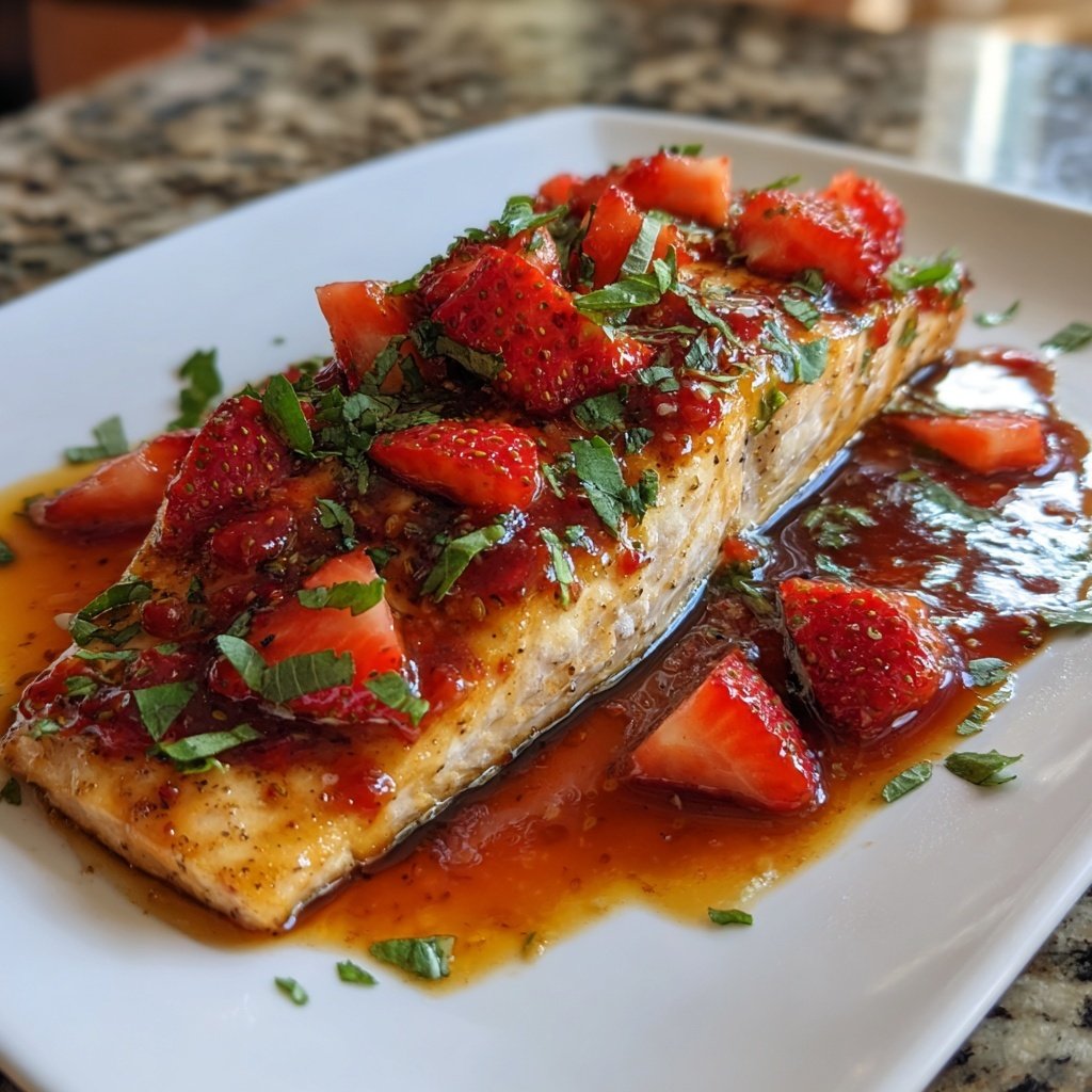 Lachs mit Erdbeer-Balsamico