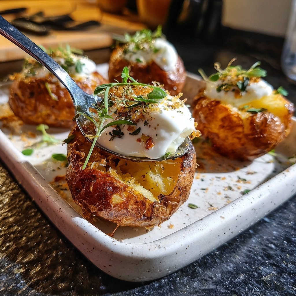 Ofenkartoffeln mit Zitronenjoghurt