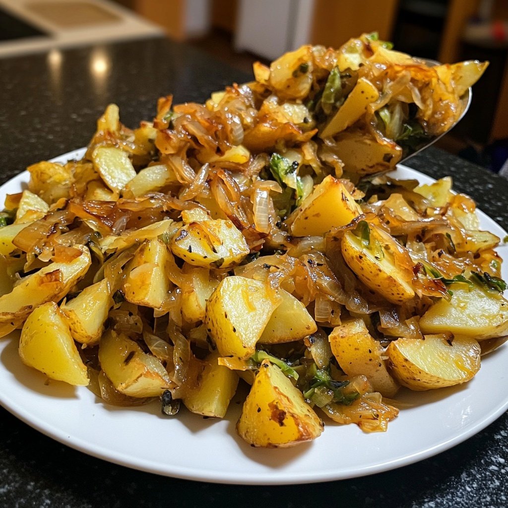 Herzhafte Spitzkohl-Kartoffel-Pfanne