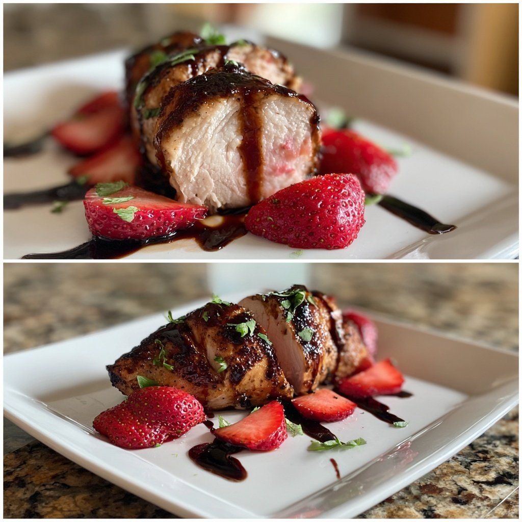 Hähnchenbrust mit Erdbeer-Balsamico