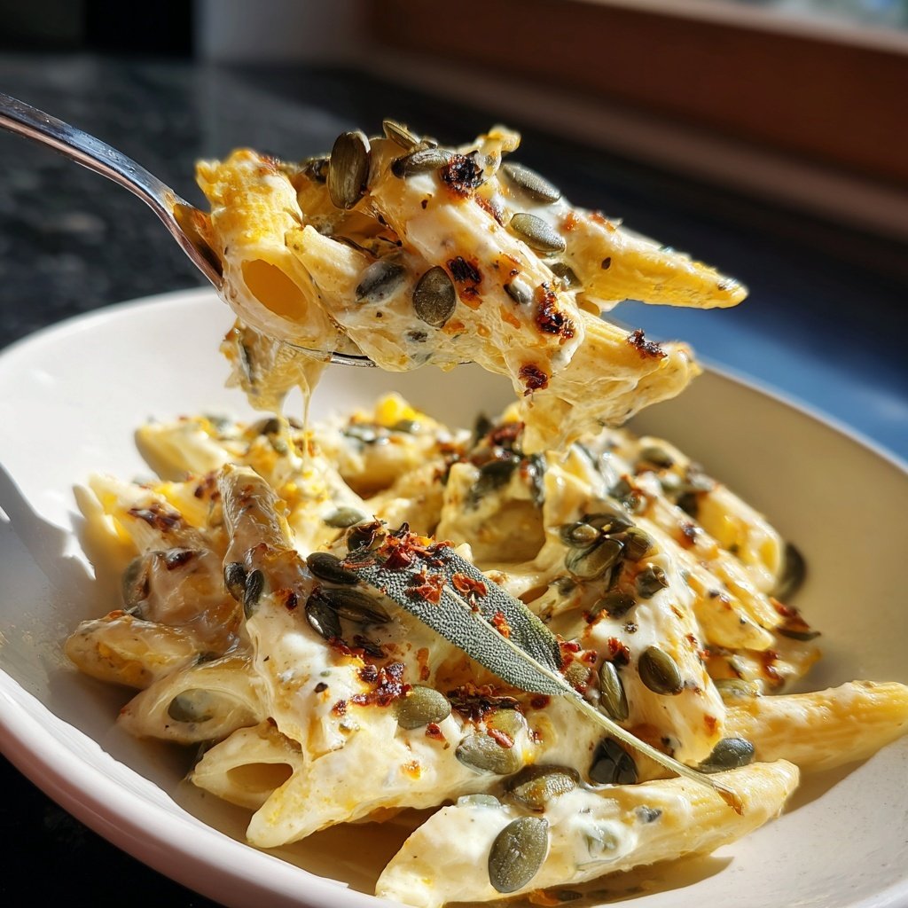 Penne mit Kürbis und Salbei