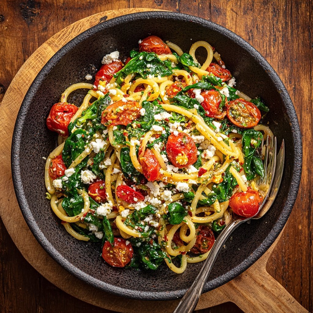 Mediterraner Nudelsalat Mit Spinat