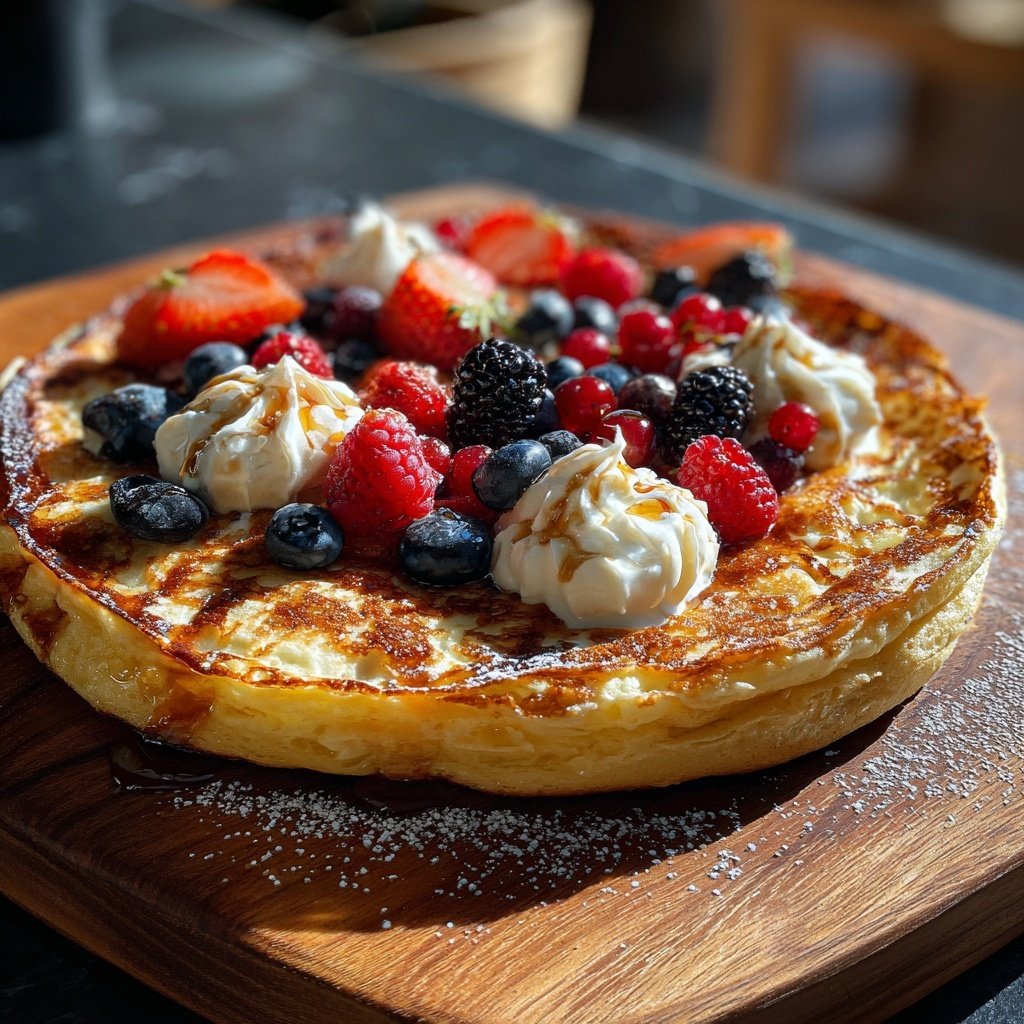 Pfannkuchen mit Vanillequark