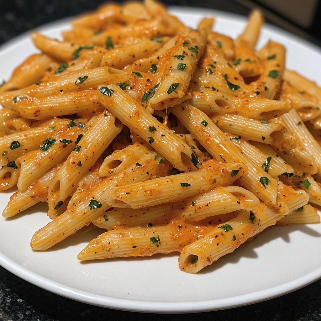 Penne mit cremiger Paprikasauce